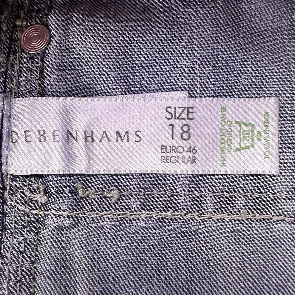 Skater Girl jeans Flower punk Debenhams Boyfriend Jeans Baggy‎ Size 18 Stretch